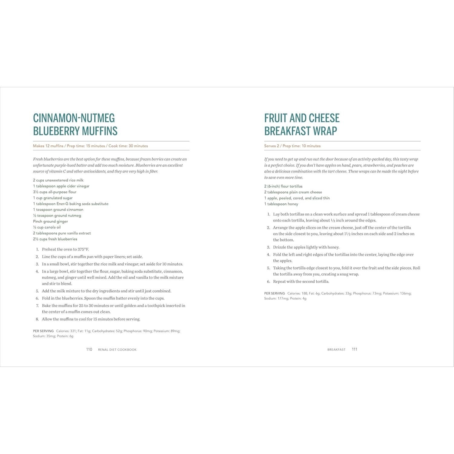 Renal Diet Cookbook: The Low Sodium, Low Potassium, Healthy Kidney Cookbook (Spiral Bound)