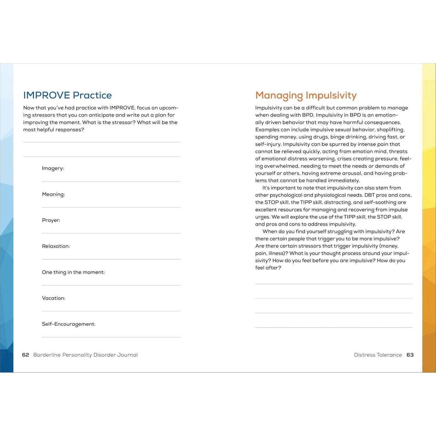 Borderline Personality Disorder Workbook: Dbt Prompts and Practices to Manage Symptoms and Achieve Balance
