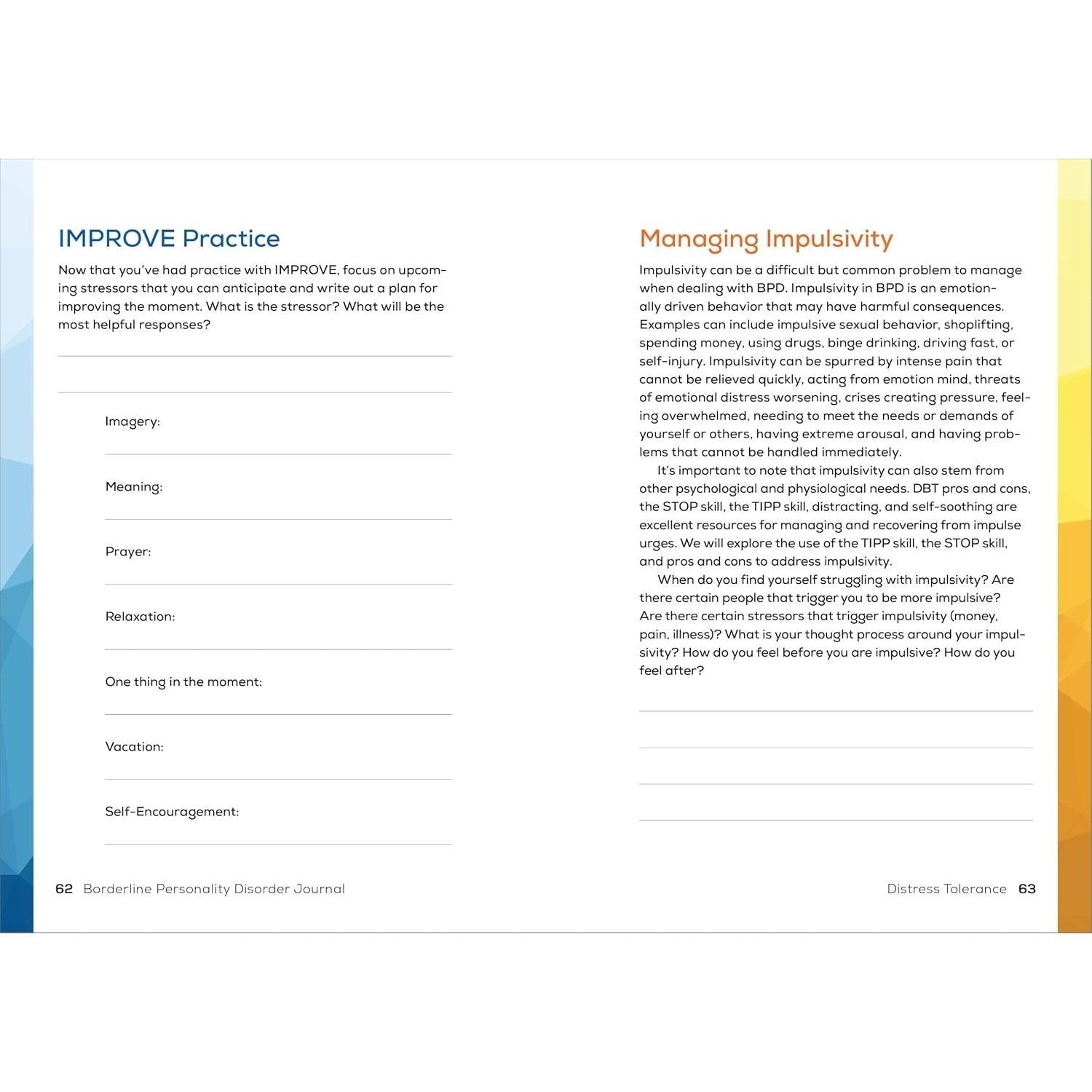 Borderline Personality Disorder Workbook: Dbt Prompts and Practices to Manage Symptoms and Achieve Balance