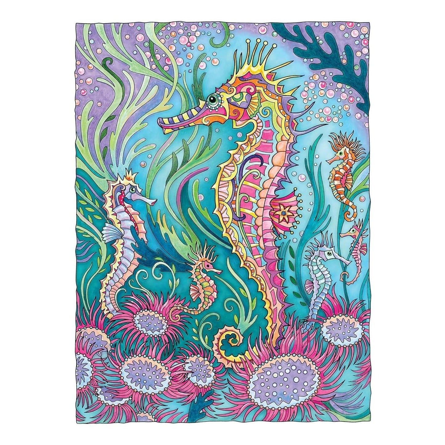 Creative Haven Fanciful Sea Life Coloring Book (Spiral Bound)