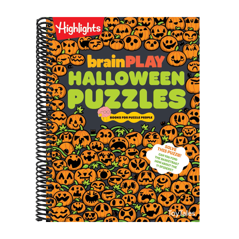 Brainplay Halloween Puzzles: A Challenging Halloween Activity Book for Kids Ages 7 and Up with Over 200 Puzzles, Logic Games, Mazes and Hidden Picture (Brainplay Puzzle Books)