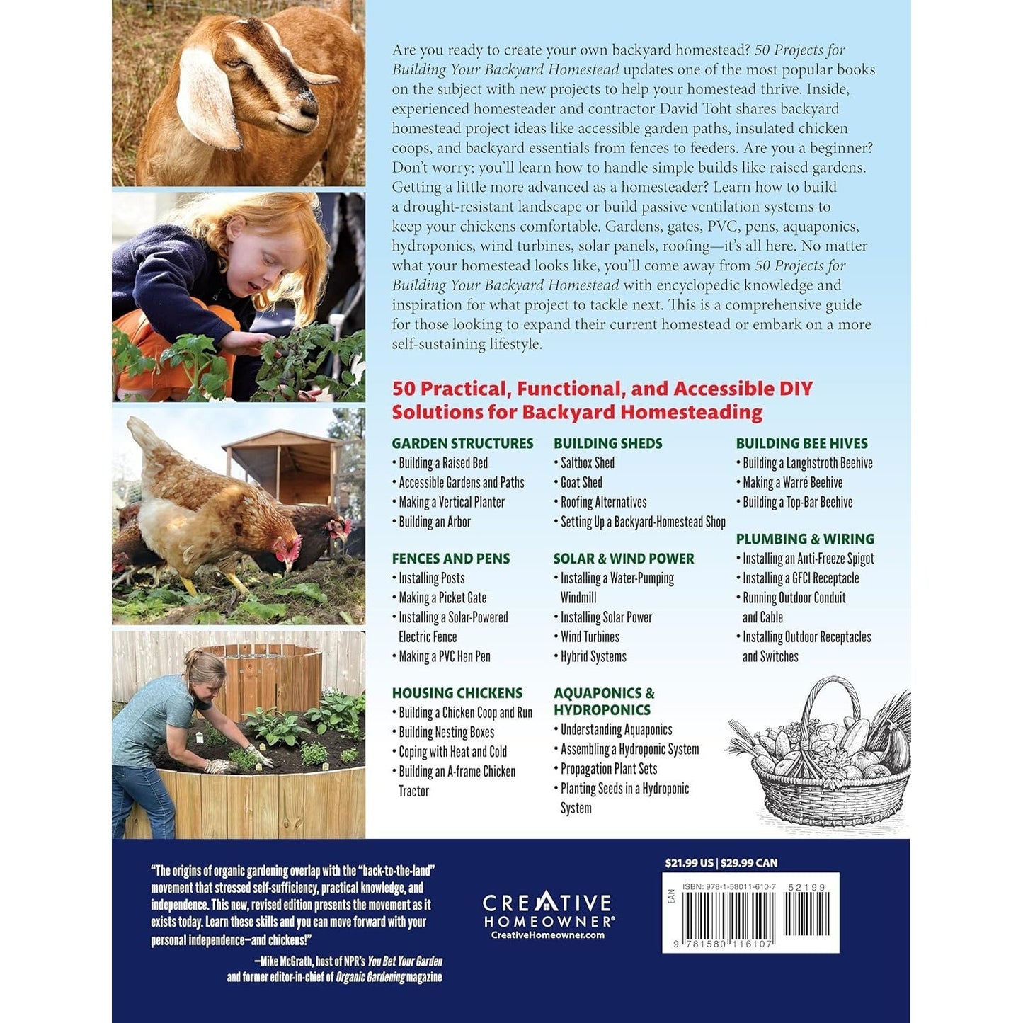 50 Projects for Building Your Backyard Homestead, Updated Edition: A Hands-On, Step-By-Step Sustainable-Living Guide (Revised) (Spiral Bound)