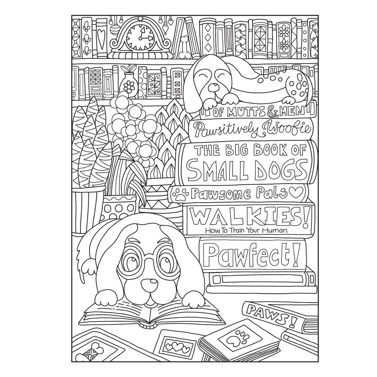 Creative Haven Adorable Dogs Coloring Book