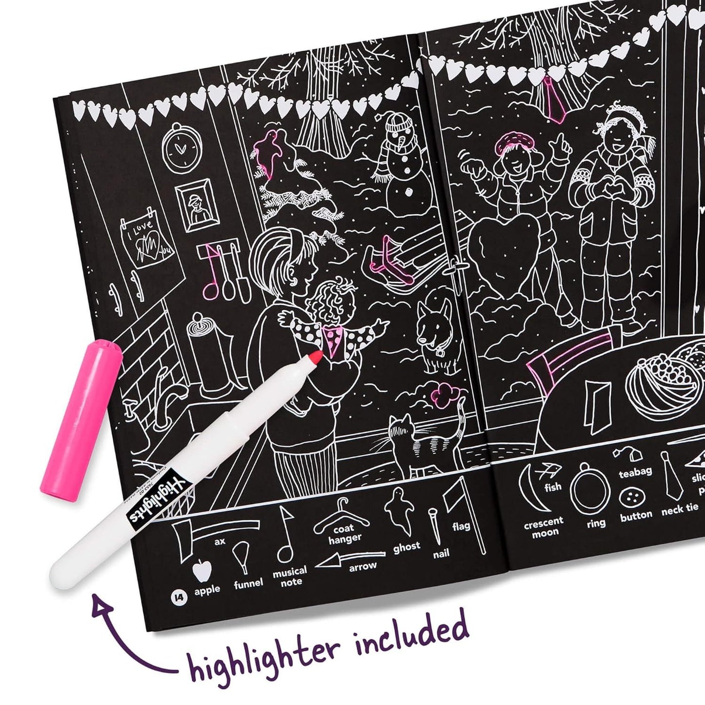 Valentine's Hidden Pictures Puzzles to Highlight: Valentines Book for Kids 6 and Up (Highlights Hidden Pictures Puzzles to Highlight Activity Books) (Spiral Bound)