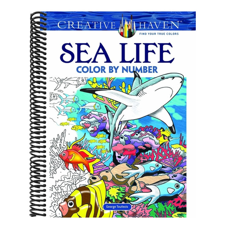 Creative Haven Sea Life Color by Number Coloring Book