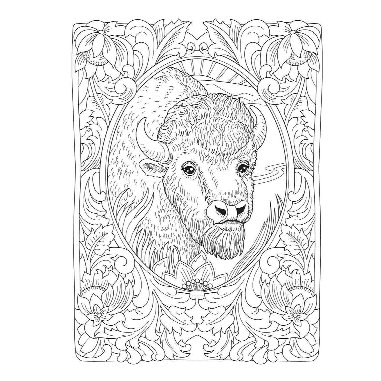 Creative Haven Wondrous Wildlife Coloring Book