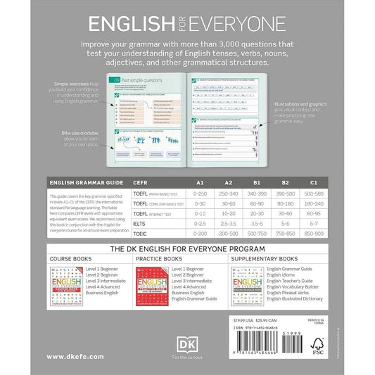English for Everyone Grammar Guide Practice Book (DK English for Everyone) (Spiral Bound)