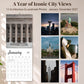 MUKAWA 2027 City Landmarks Wall Calendar, 12 Months of Iconic City Views
