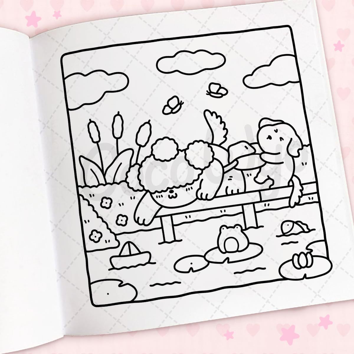 Cozy Cuties: Coloring Book for Adults and Kids (Cozy Spaces Coloring) (Spiral Bound)