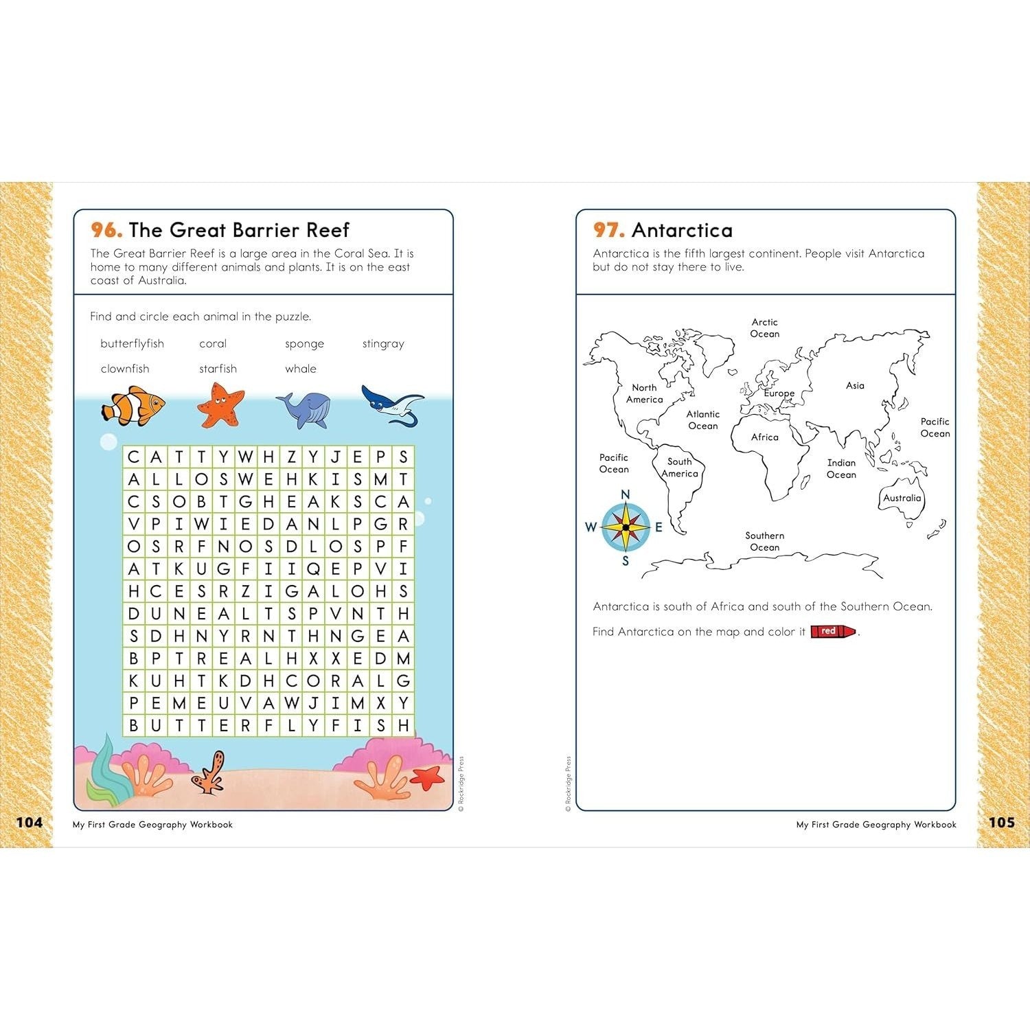 My First Grade Geography Workbook: 101 Games & Activities to Support First Grade Geography Skills (My Workbook)