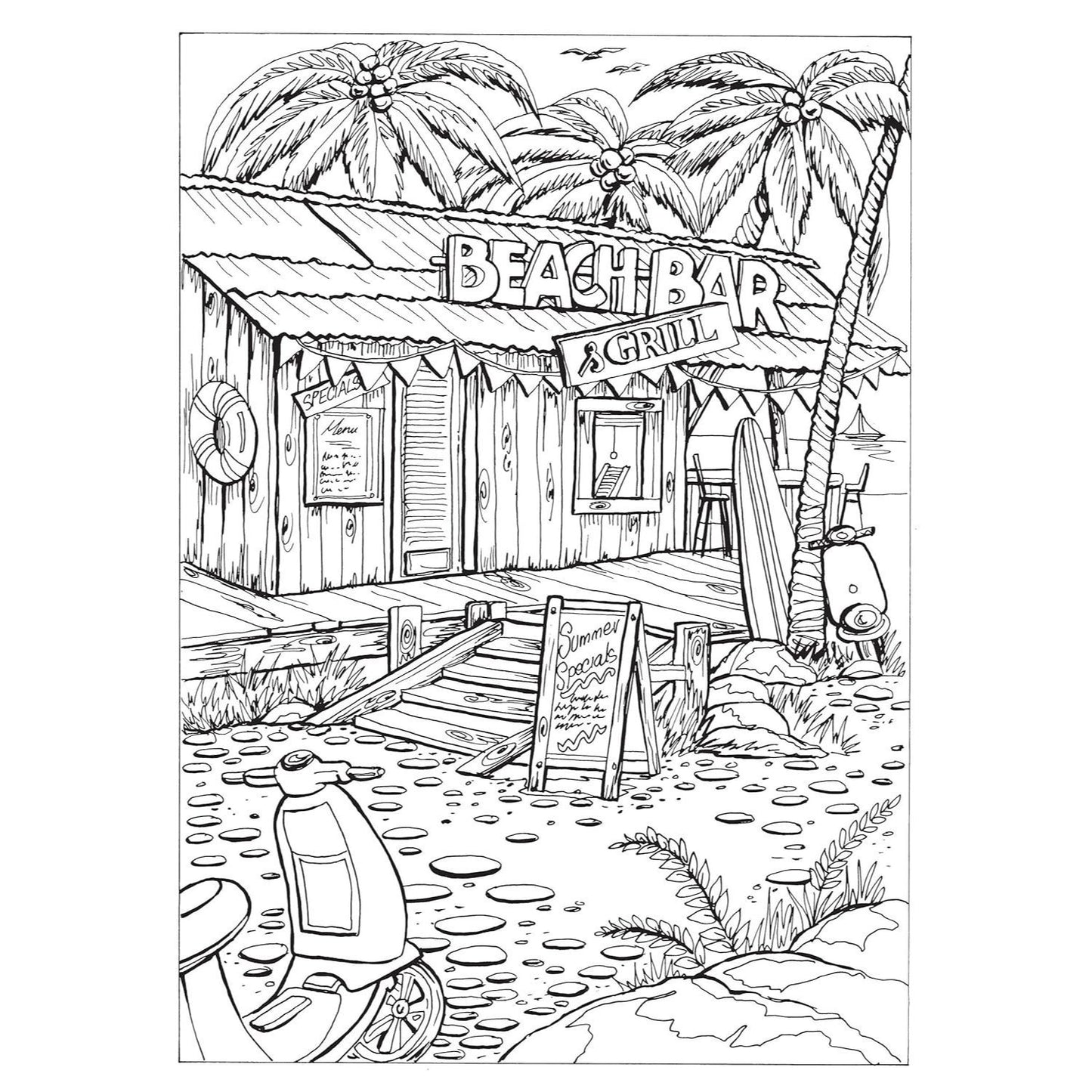 Creative Haven Summer Scenes Coloring Book