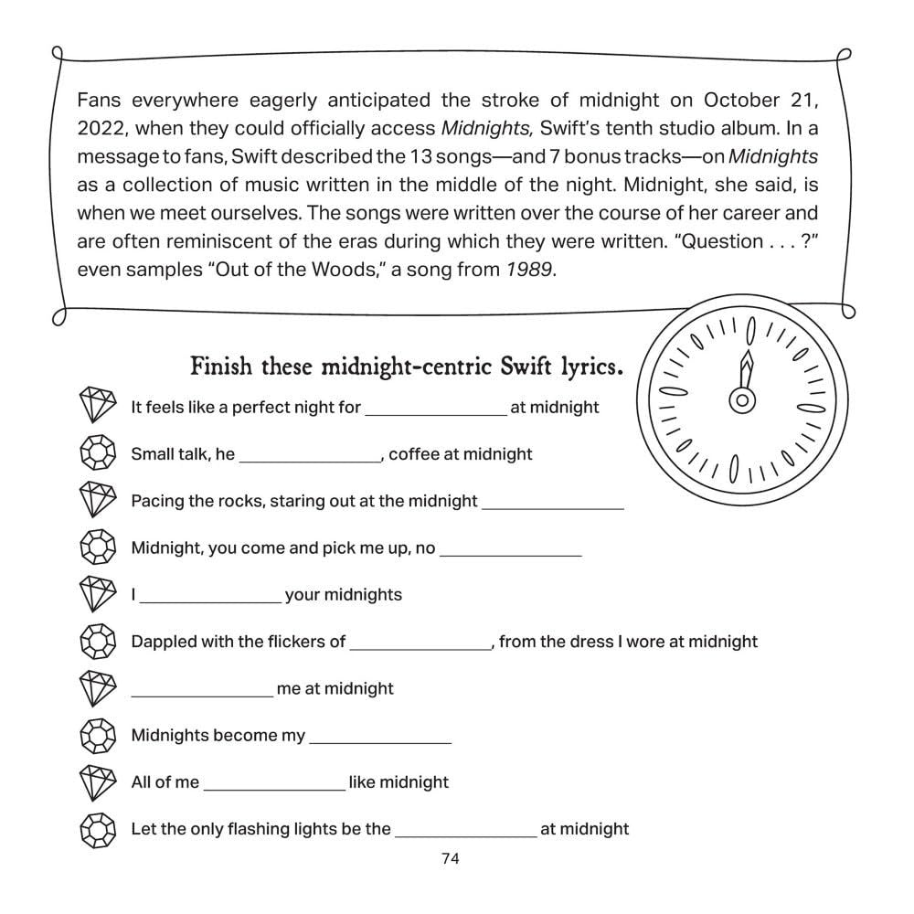 The Eras of Taylor Swift: An Unofficial Coloring & Creativity Book