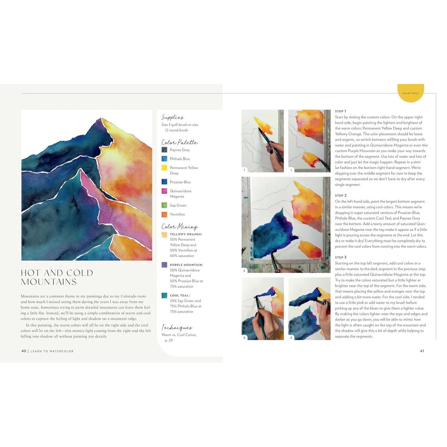 Learn to Watercolor: 20 Step-By-Step Beginner-Friendly Lessons on Watercolor Paper - Includes Watercolor Pad with Sketches - No Drawing Required! (Watercolor This Book) (Spiral Bound)