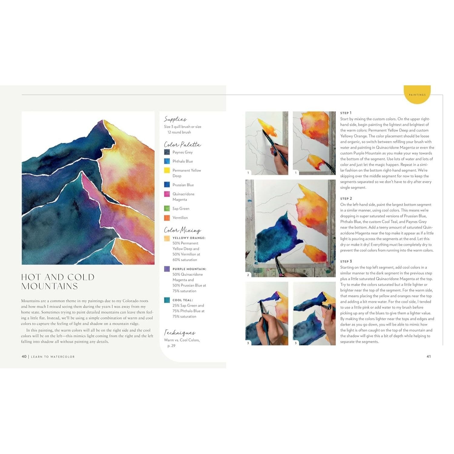 Learn to Watercolor: 20 Step-By-Step Beginner-Friendly Lessons on Watercolor Paper - Includes Watercolor Pad with Sketches - No Drawing Required! (Watercolor This Book) (Spiral Bound)