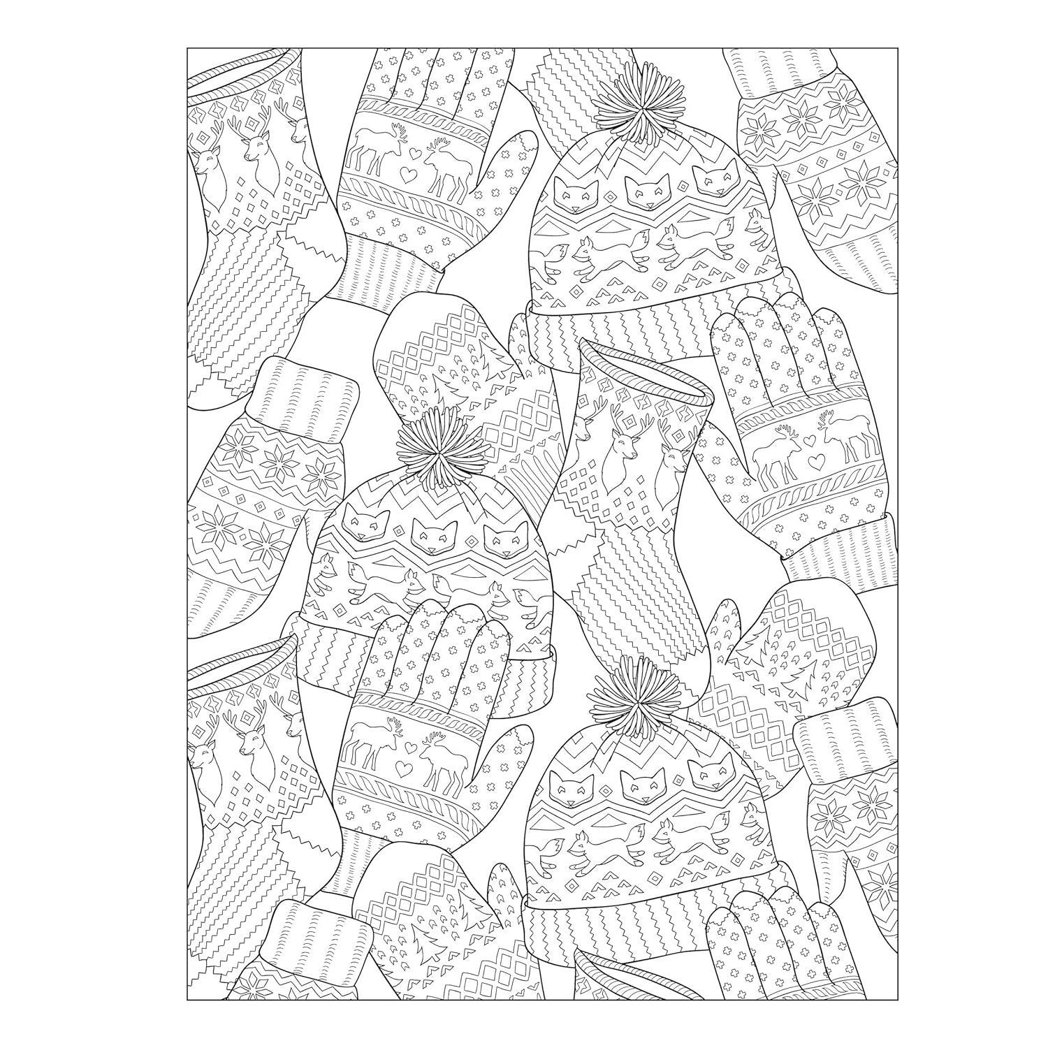Creative Haven Cozy Christmas Coloring Book
