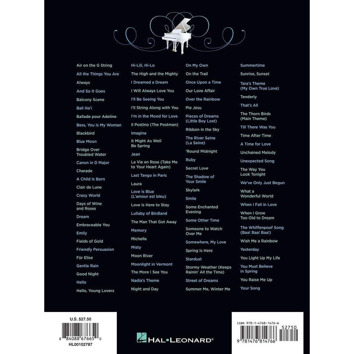 100 of the Most Beautiful Piano Solos Ever | Piano Sheet Music Book for Intermediate Players | Classical Pop and Jazz Standards | Essential Solo Repertoire for Adult Students Teachers and Pianists