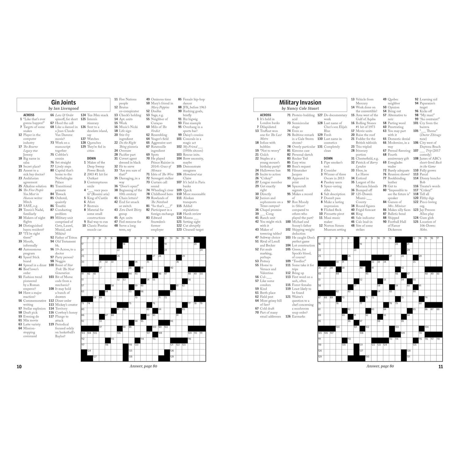Newsworthy Sunday Crosswords: As Seen in the Wall Street Journal