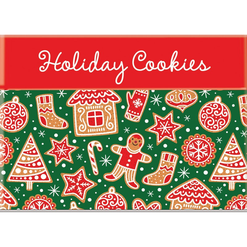 Holiday Cookies - Recipe Card Collection Tin 72 Recipe Cards + 28 Blank Recipe Cards to Write Your Own Recipes + 5 Tabbed Section Dividers