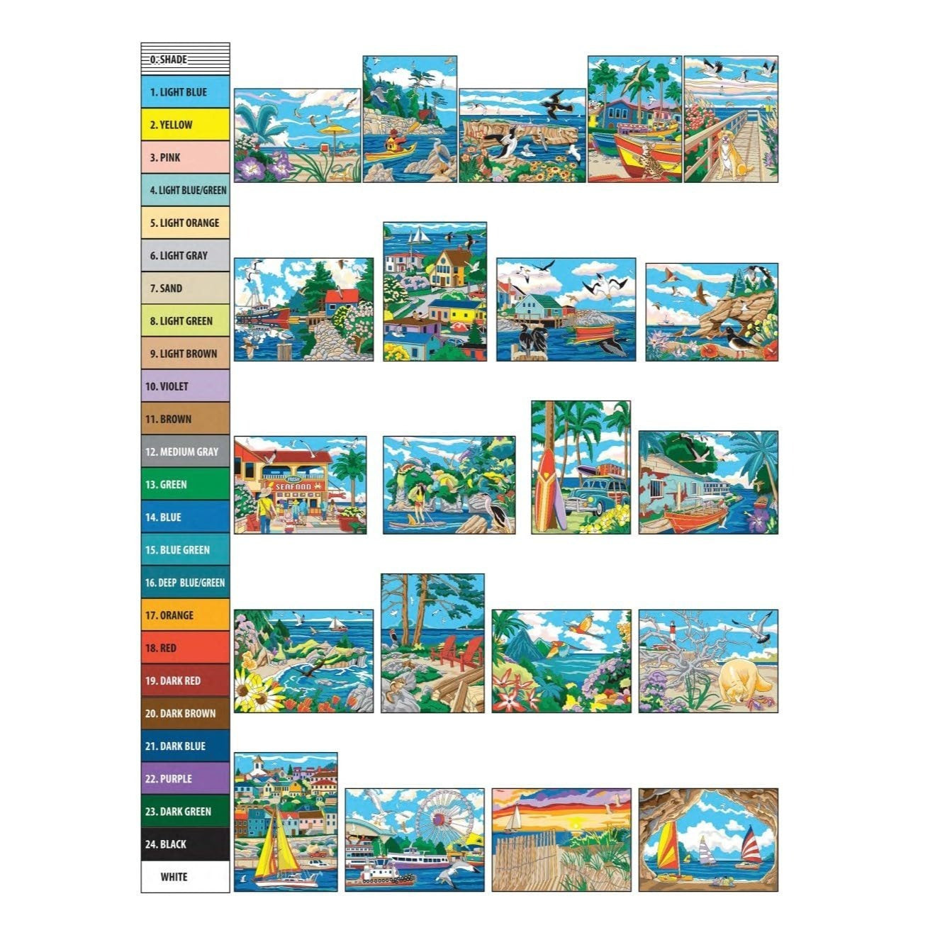 Creative Haven by the Sea Color by Number