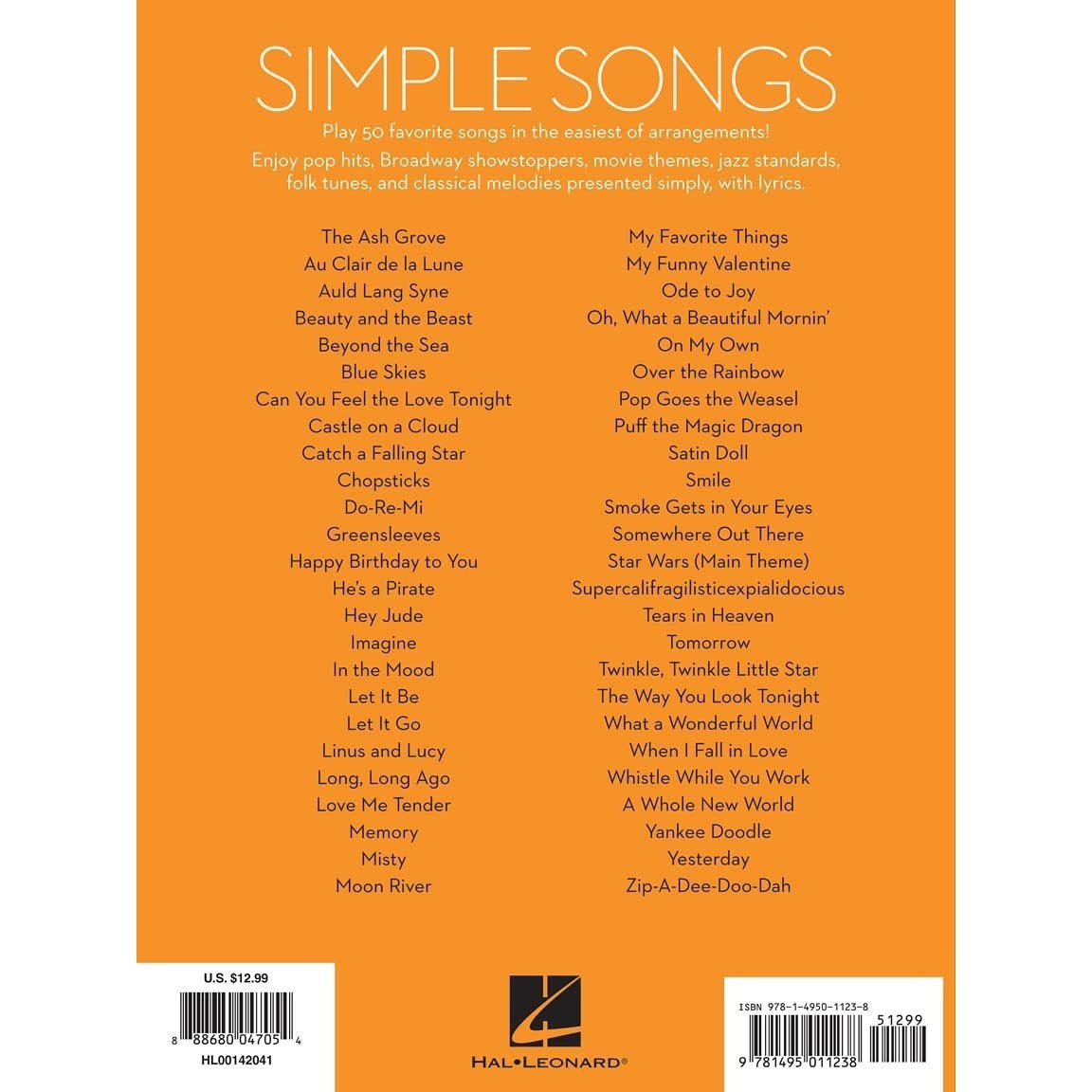 Simple Songs - The Easiest Easy Piano Songs (Spiral Bound)