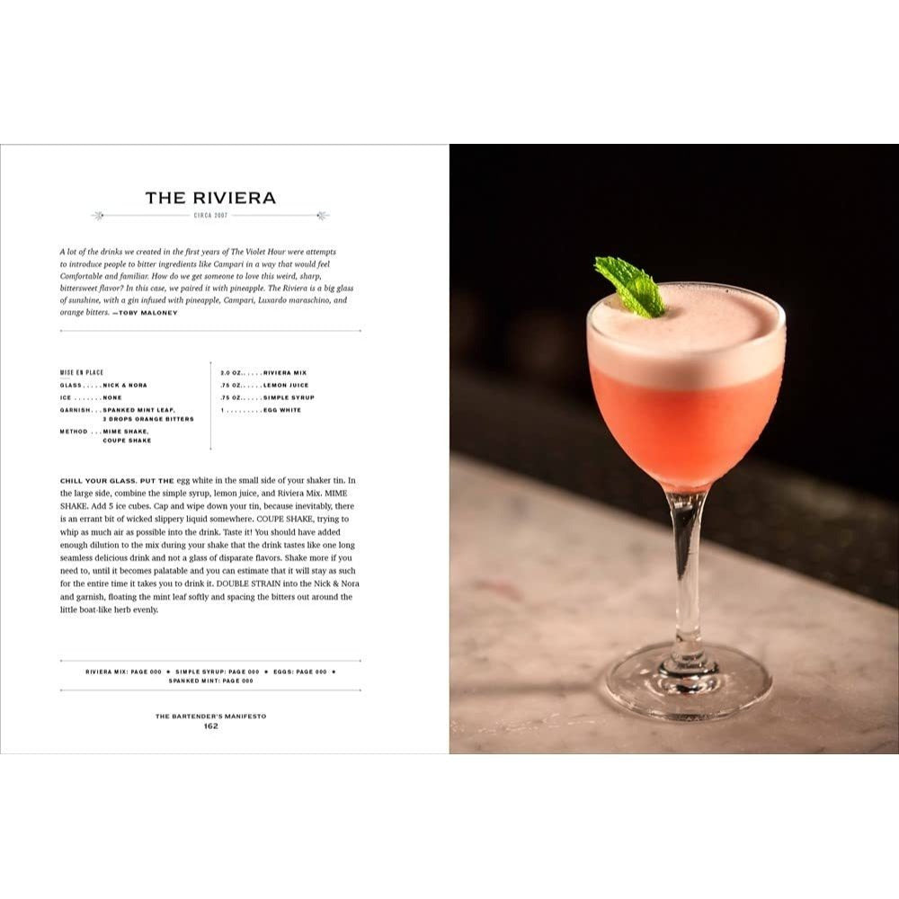 The Bartender's Manifesto: How to Think, Drink, and Create Cocktails Like a Pro (Spiral Bound)