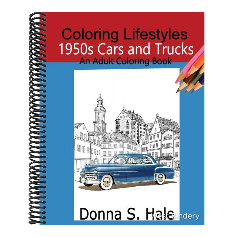 1950s Cars and Trucks Adult Coloring Book