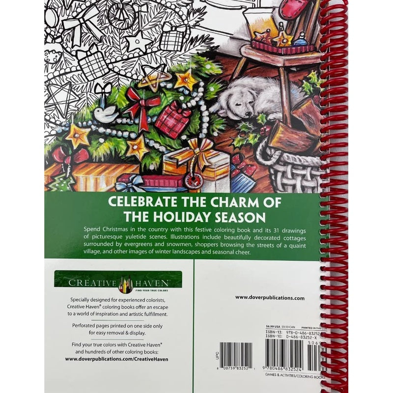 Creative Haven Country Christmas Coloring Book (Spiral Bound)