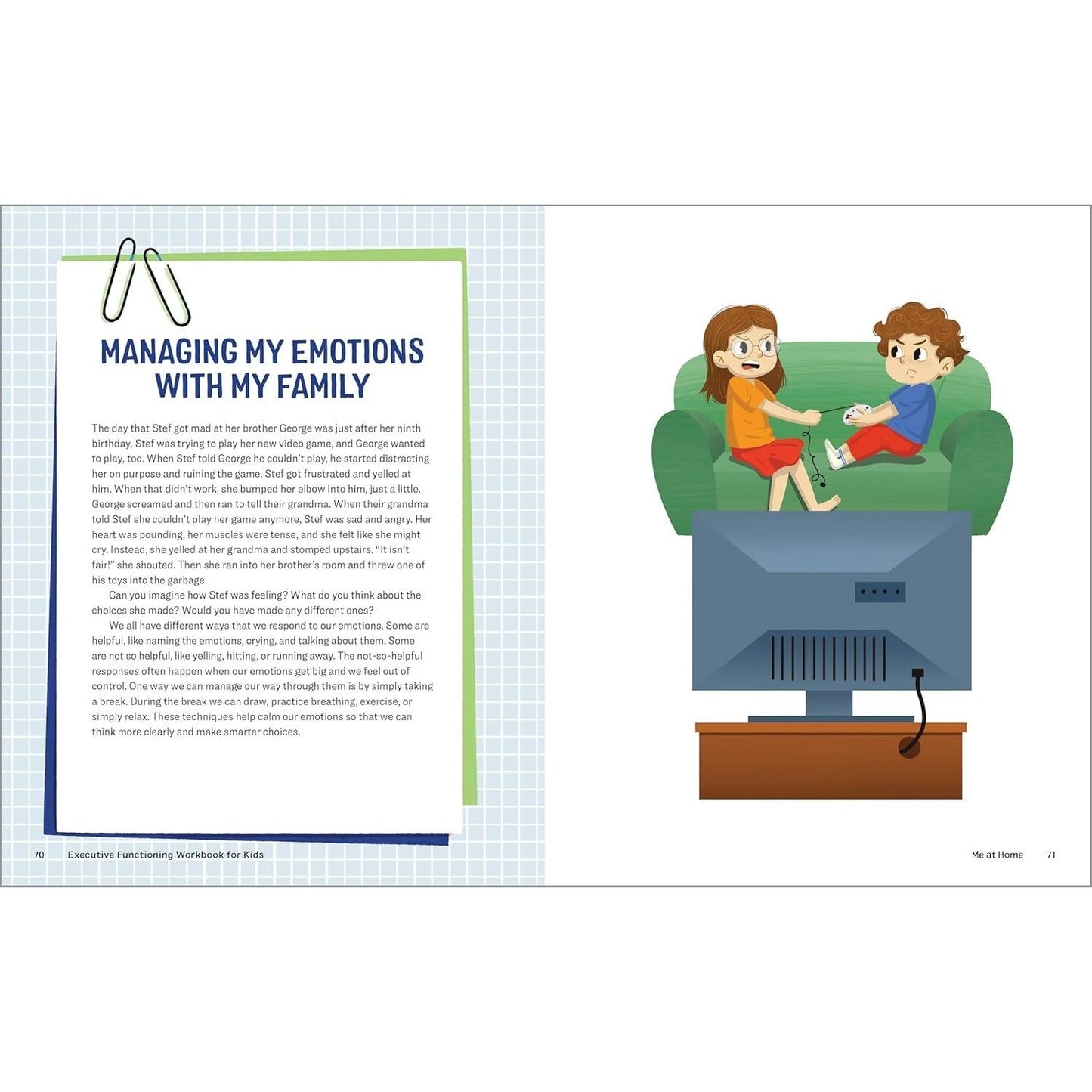 Executive Functioning Workbook for Kids: 40 Fun Activities to Build Memory, Flexible Thinking, and Self-Control Skills at Home, in School, and Beyond (Health and Wellness Workbooks for Kids) (Spiral Bound)