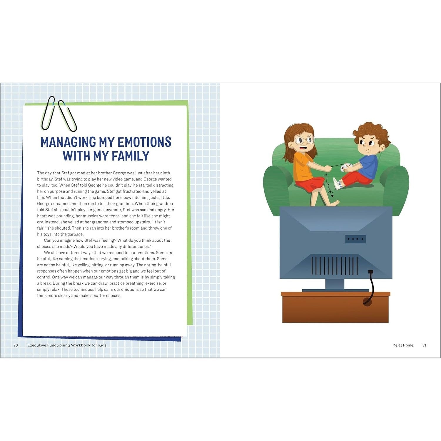 Executive Functioning Workbook for Kids: 40 Fun Activities to Build Memory, Flexible Thinking, and Self-Control Skills at Home, in School, and Beyond (Health and Wellness Workbooks for Kids) (Spiral Bound)