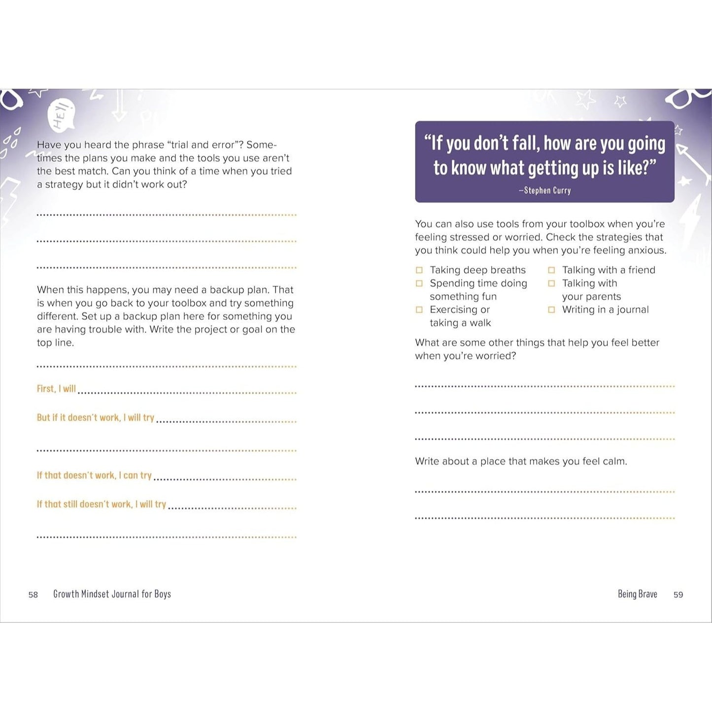 Growth Mindset Journal for Boys: A Space to Embrace Challenges, Set Goals, and Dream Big