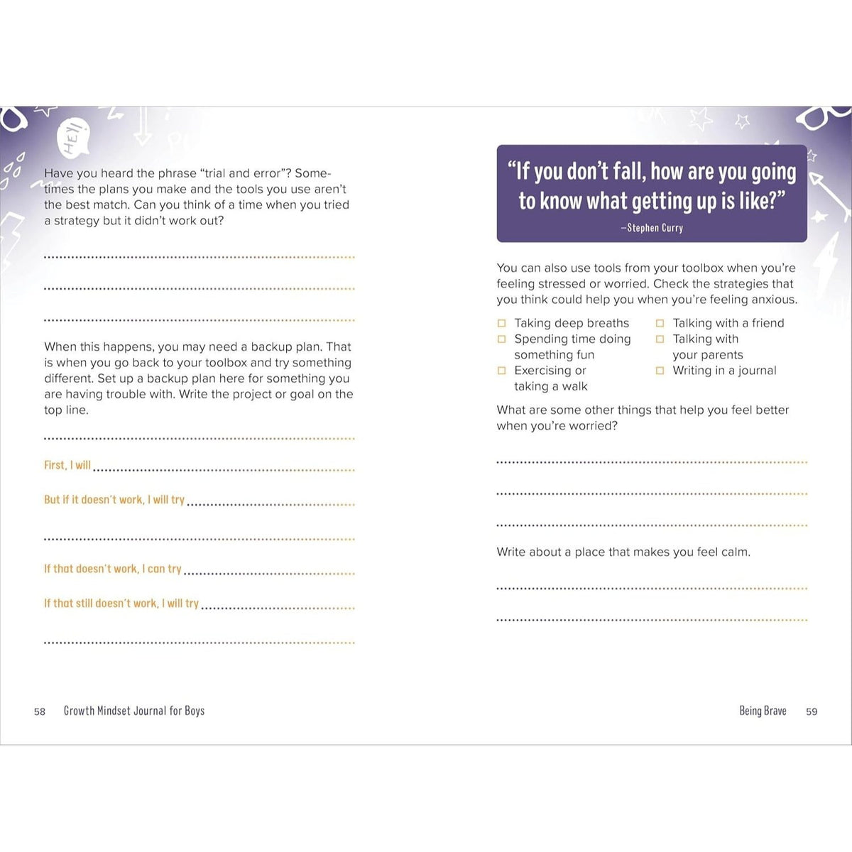 Growth Mindset Journal for Boys: A Space to Embrace Challenges, Set Goals, and Dream Big