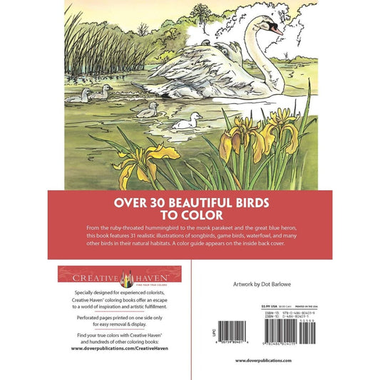 Creative Haven Beautiful Birds Coloring Book