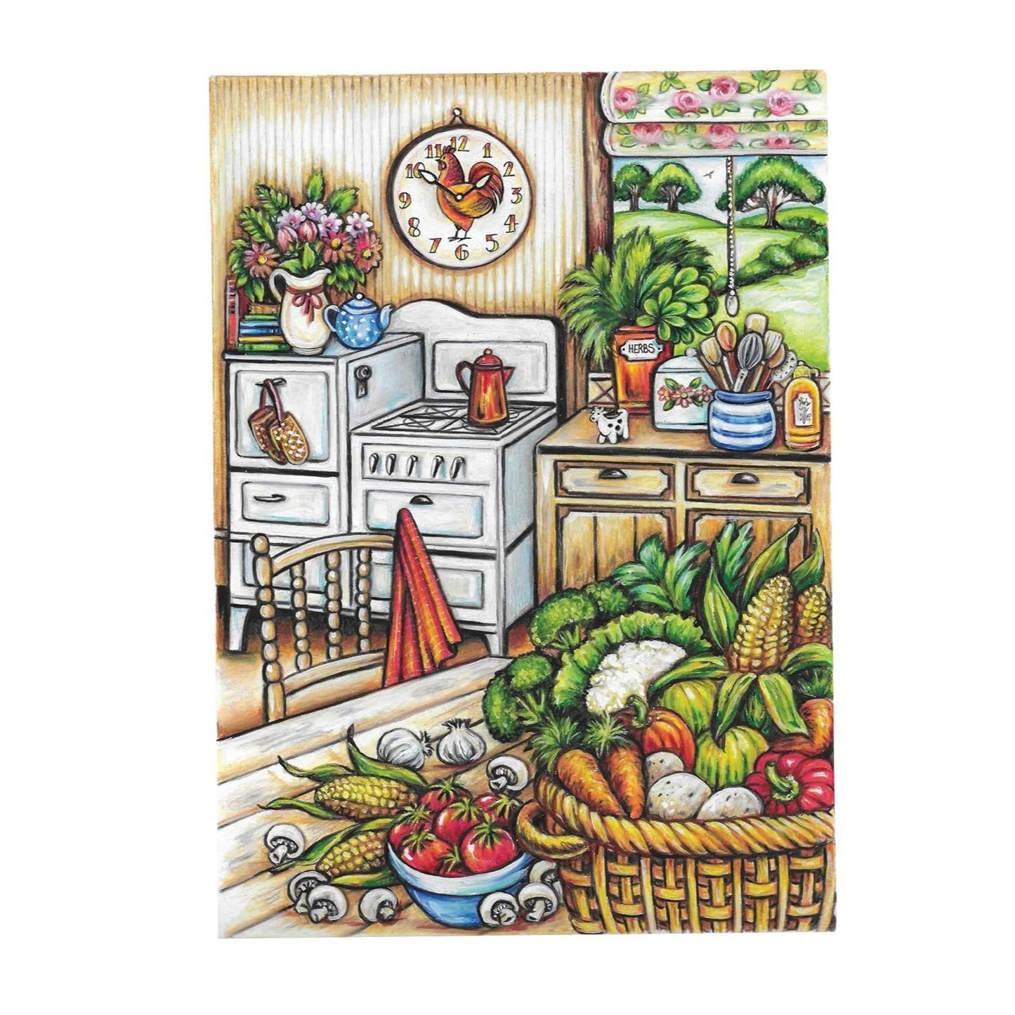 Creative Haven Country Kitchen Charm Coloring Book