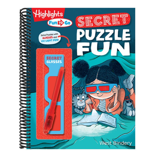 Secret Puzzle Fun (Highlights Fun to Go Deluxe) (Spiral Bound)