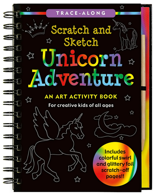 Scratch and Sketch Unicorn Adventure : An Art Activity Book (Hardcover)