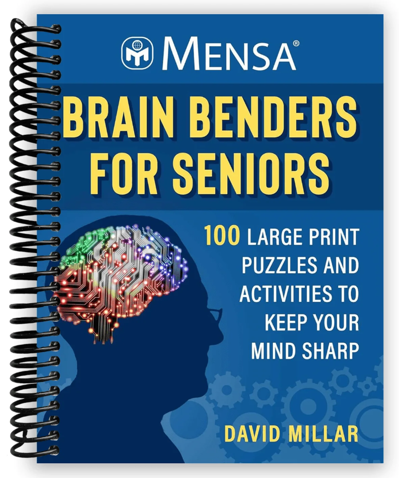 Mensa Brain Benders for Seniors (Spiral Bound)