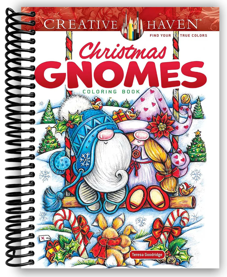 Creative Haven: Christmas Gnomes Coloring Book (Spiral Bound)