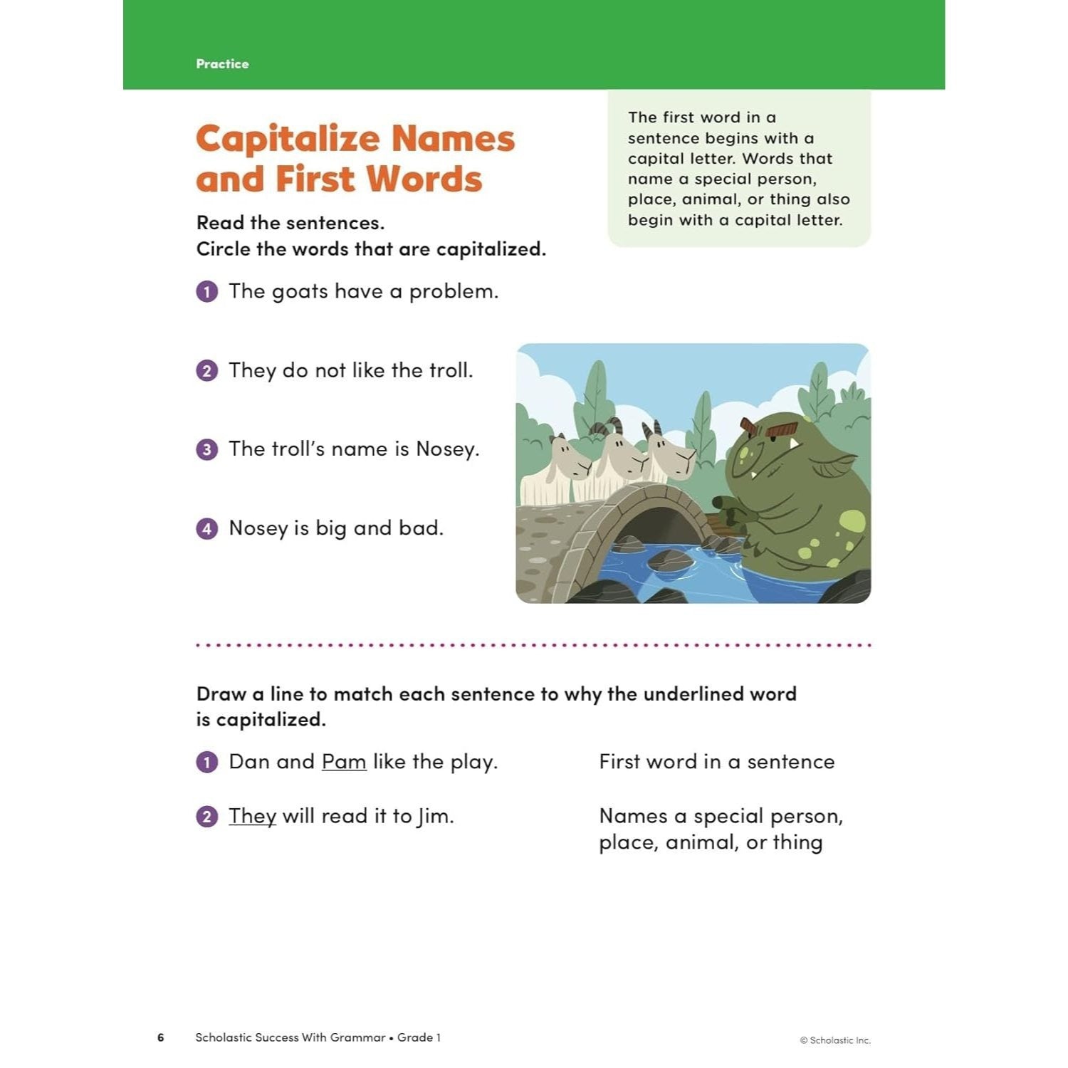 Scholastic Success with Grammar Grade 1 Workbook
