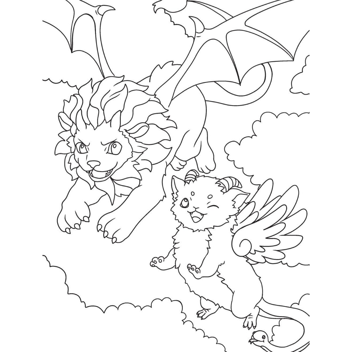 Cute Fantasy Creatures: A Magical Coloring Book