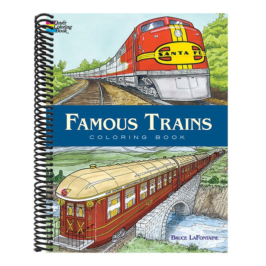 Famous Trains Coloring Book