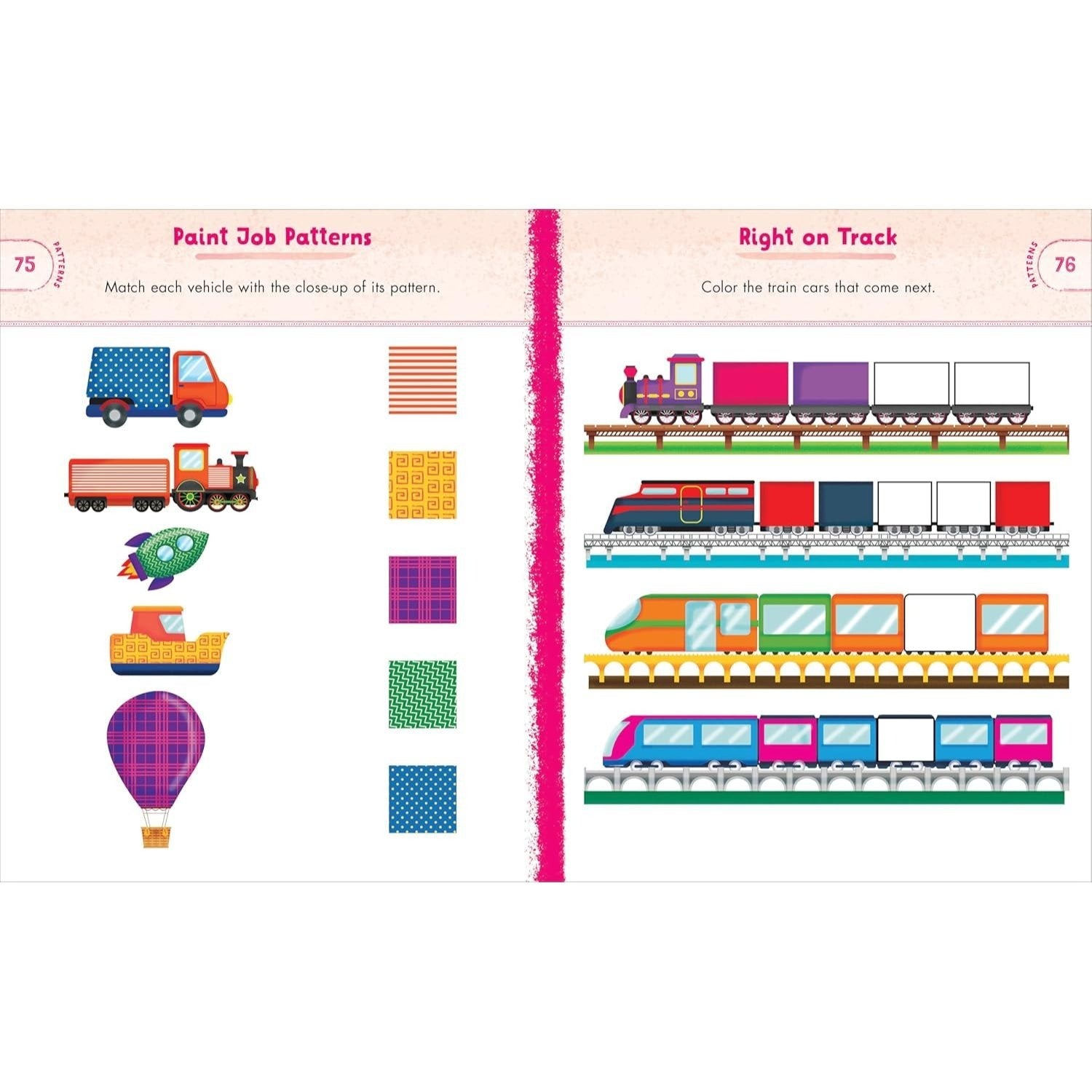 Preschool Activity Book Trucks, Cars, and Airplanes: 80 Games to Learn Letters, Numbers, Colors, and Shapes (School Skills Activity Books) (Spiral Bound)