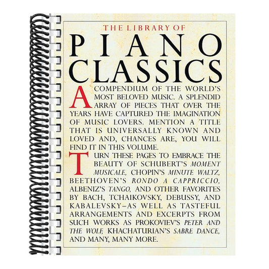 The Library of Piano Classics - Piano Sheet Music Book - Classical Piano Book