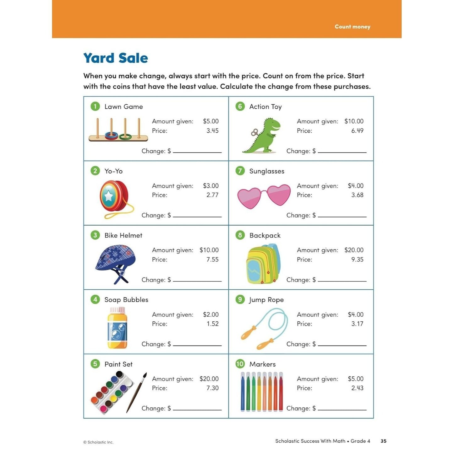 Scholastic Success with Math Grade 4 Workbook