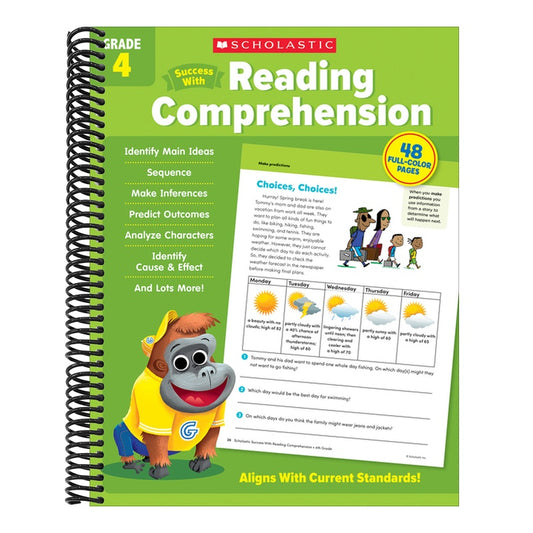 Scholastic Success with Reading Comprehension Grade 4 Workbook