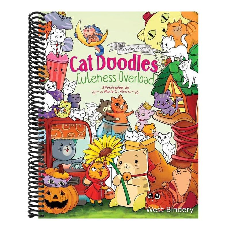 Cat Doodles Cuteness Overload Coloring Book for Adults and Kids: A Cute and Fun Animal Coloring Book for All Ages