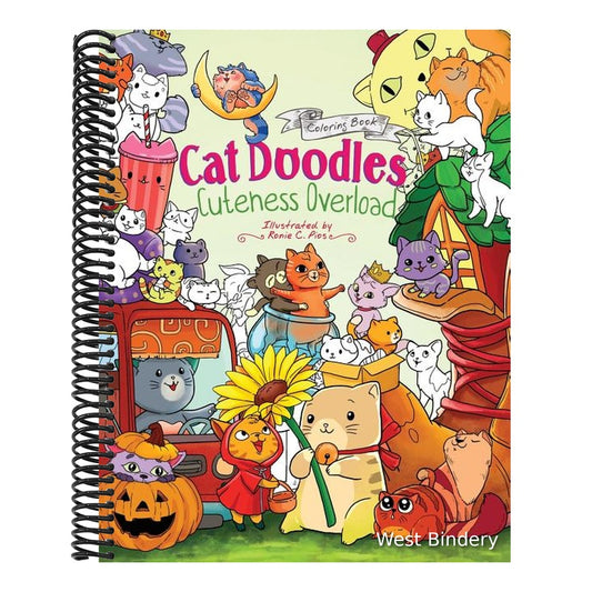 Cat Doodles Cuteness Overload Coloring Book for Adults and Kids: A Cute and Fun Animal Coloring Book for All Ages