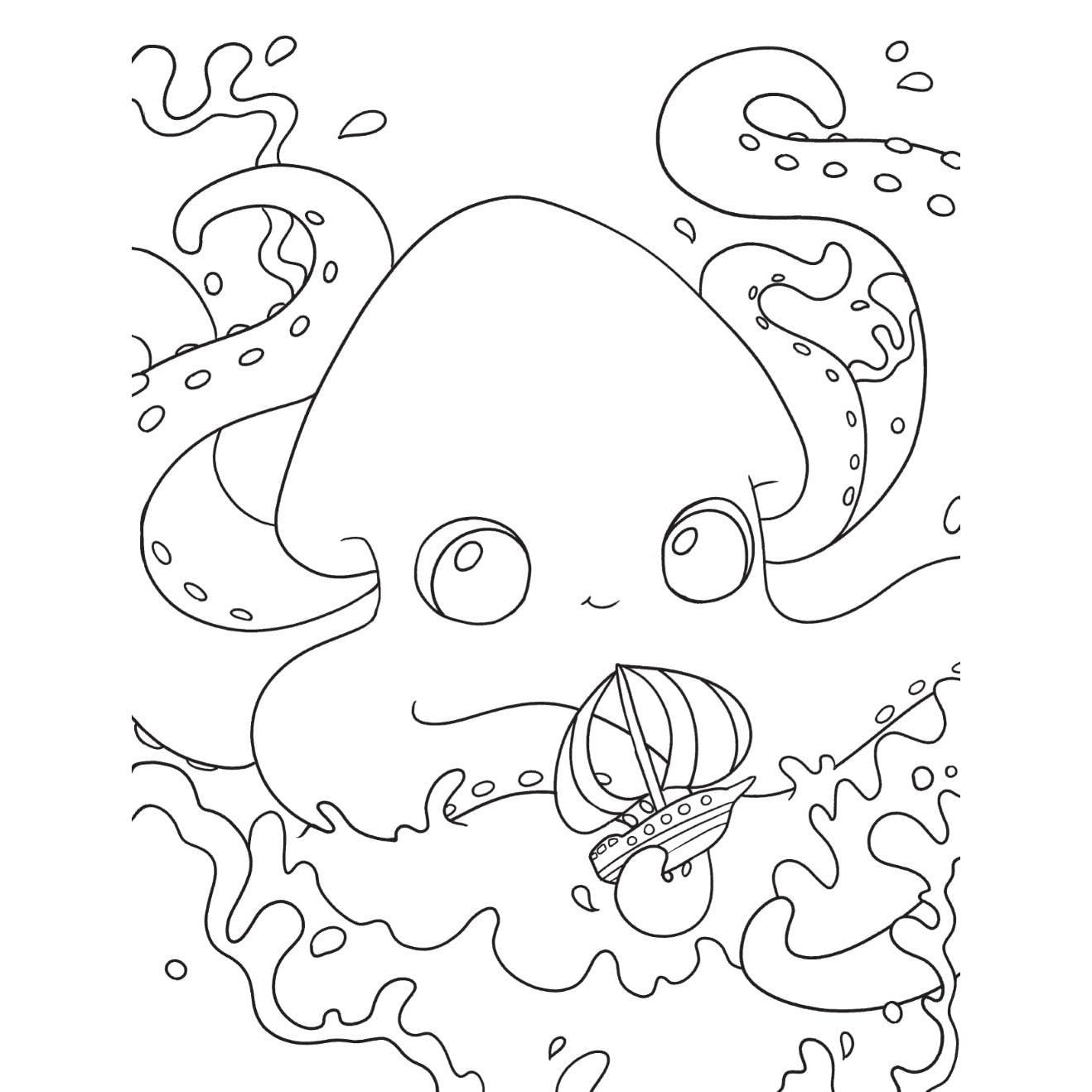 Cute Fantasy Creatures: A Magical Coloring Book