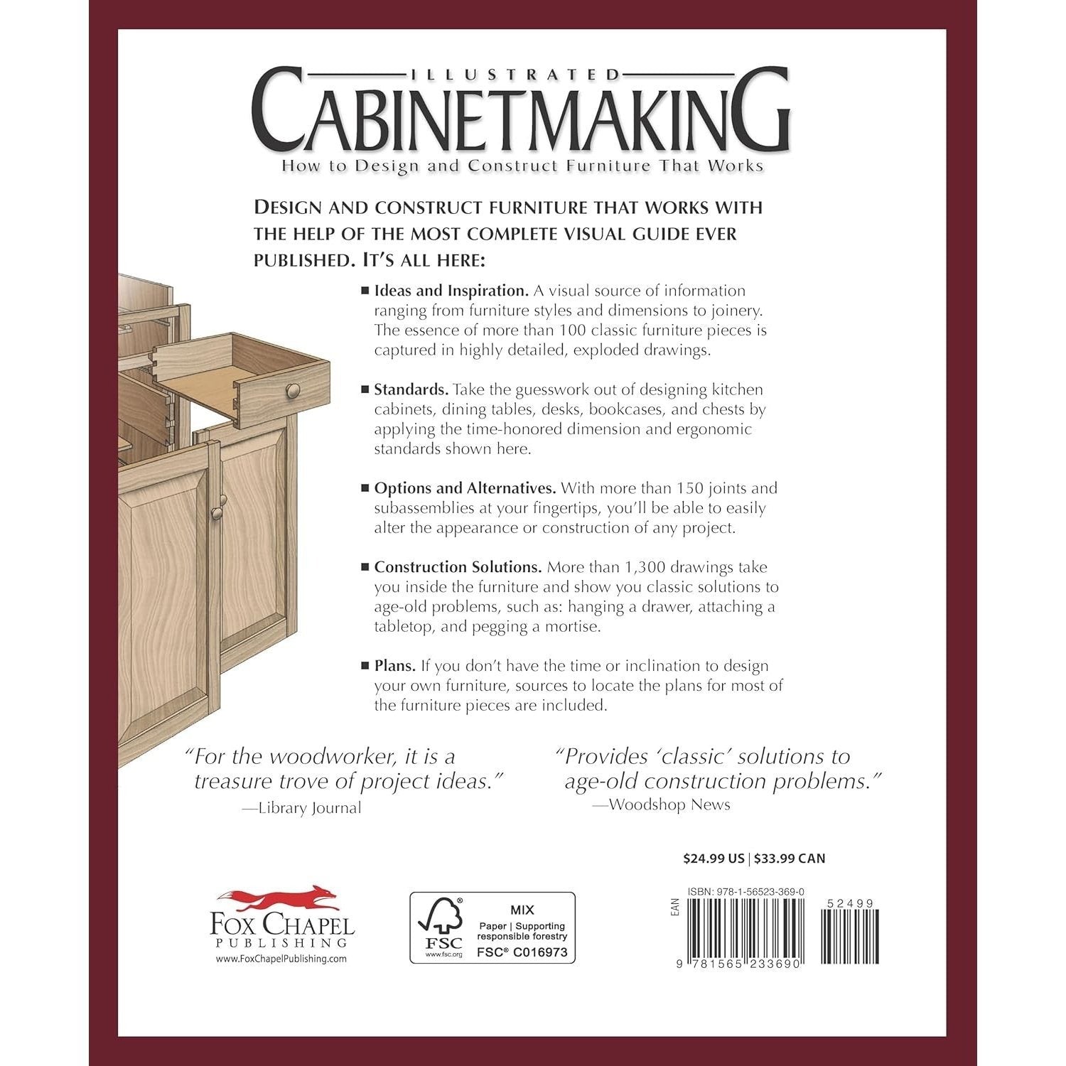 Illustrated Cabinetmaking: How to Design and Construct Furniture That Works (American Woodworker) (Spiral Bound)