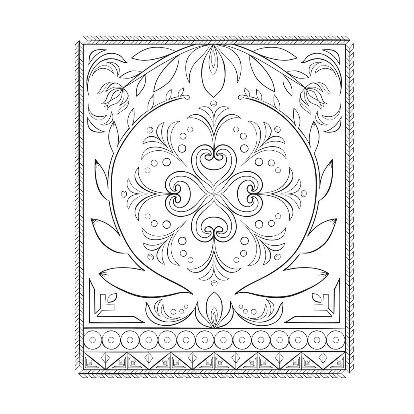 Creative Haven Scandinavian Folk Art Coloring Book