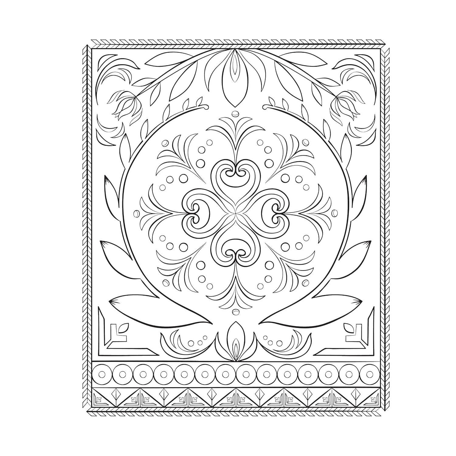 Creative Haven Scandinavian Folk Art Coloring Book